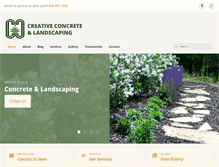 Tablet Screenshot of creativeconcretelandscape.com